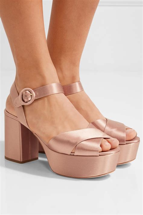 prada pink platform|prada platform shoes women.